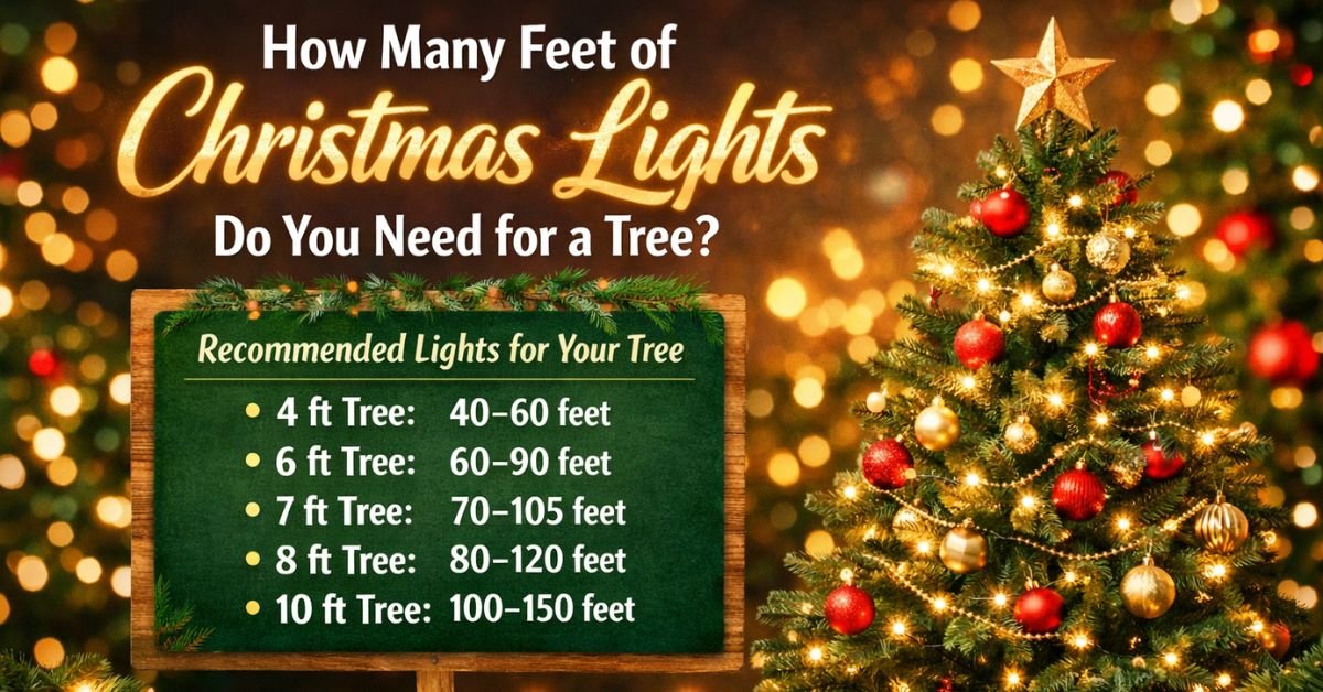 How Many Feet of Christmas Lights Do You Need for a Tree image